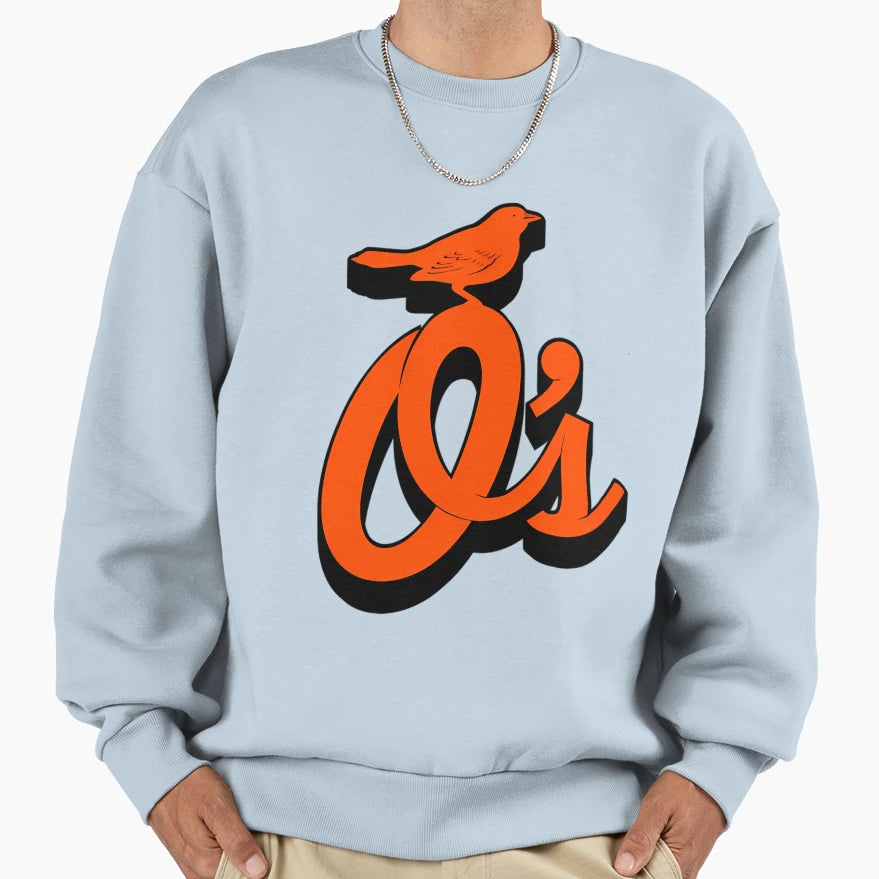 Orioles Drop Shadow Sweatshirt - Minimalist Print for Adults - T-Shirt, Sweatshirt, Hoodie