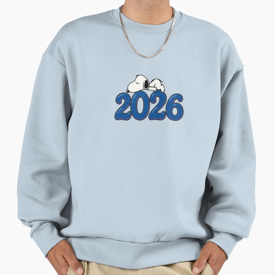 Snoopy 2026 Sweatshirt - Fun Novelty Design Unisex - T-Shirt, Sweatshirt, Hoodie