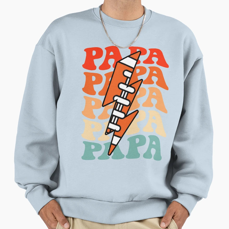 Football Dad Papa Groovy Sweatshirt - Streetwear Style for Adults - T-Shirt, Sweatshirt, Hoodie