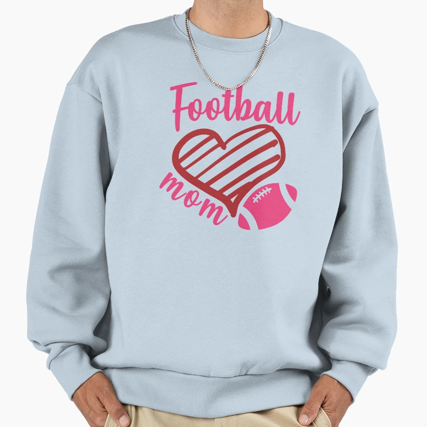 Football Mom Sweatshirt - Aesthetic Graphic for Adults - T-Shirt, Sweatshirt, Hoodie