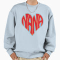 Nana Heart Monogram Sweatshirt - Novelty Apparel for Adults - T-Shirt, Sweatshirt, Hoodie