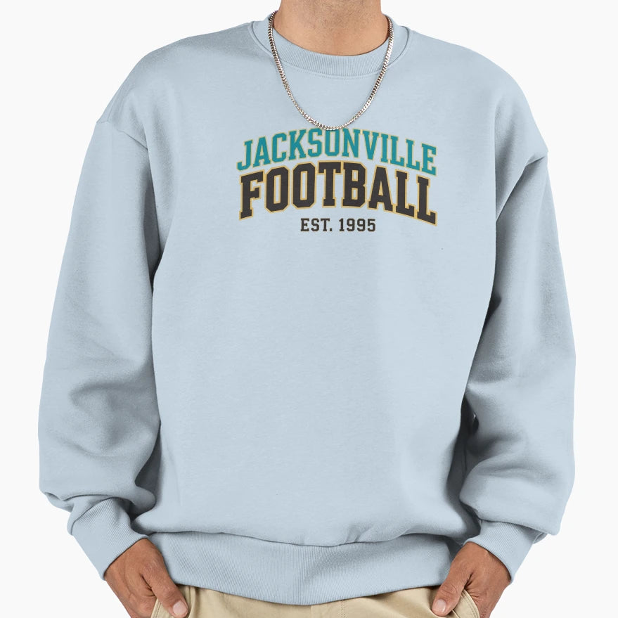 Jacksonville Football Established Sweatshirt - Unique Graphic Men Women - T-Shirt, Sweatshirt, Hoodie