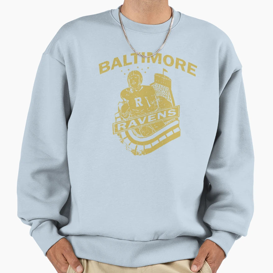 Baltimore Ravens Sweatshirt - Custom Art Print Men Women - T-Shirt, Sweatshirt, Hoodie