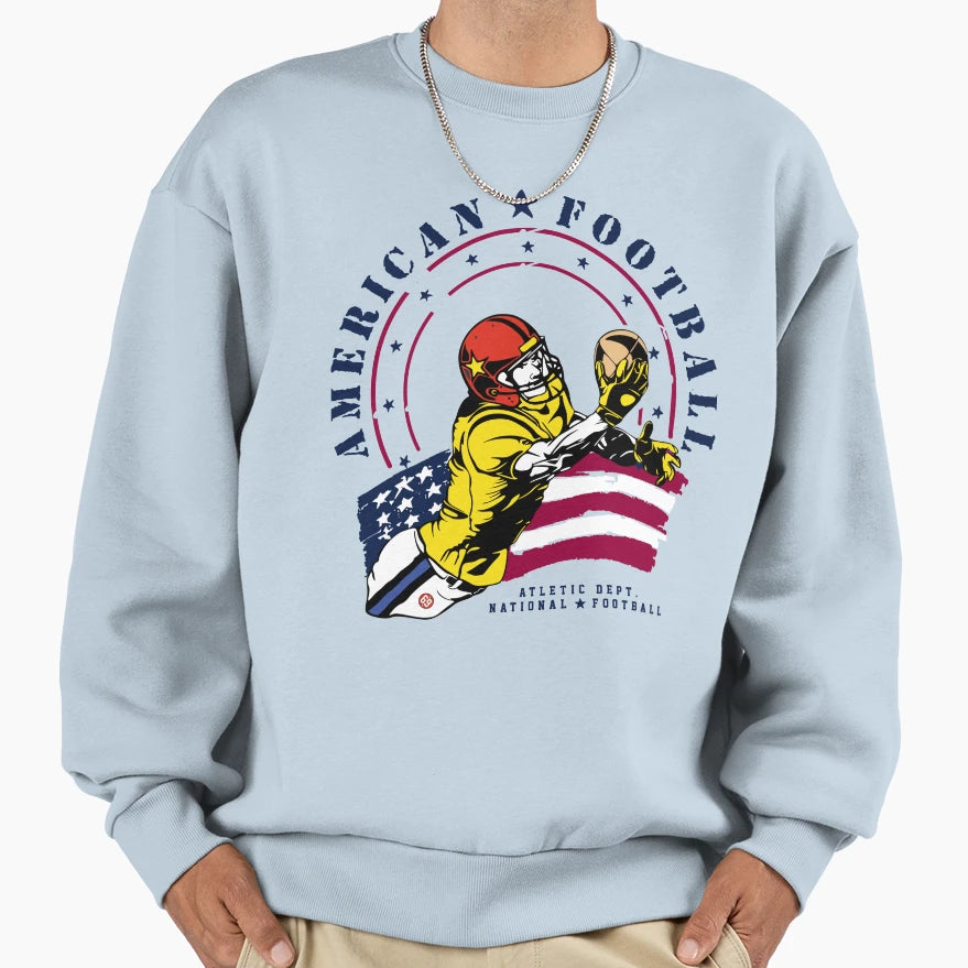 American Football Sport Sweatshirt - Fun Novelty Design Men Women - T-Shirt, Sweatshirt, Hoodie