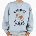 Baseball Sister Leopard Heart Love Sweatshirt - Graphic Print Men Women - T-Shirt, Sweatshirt, Hoodie