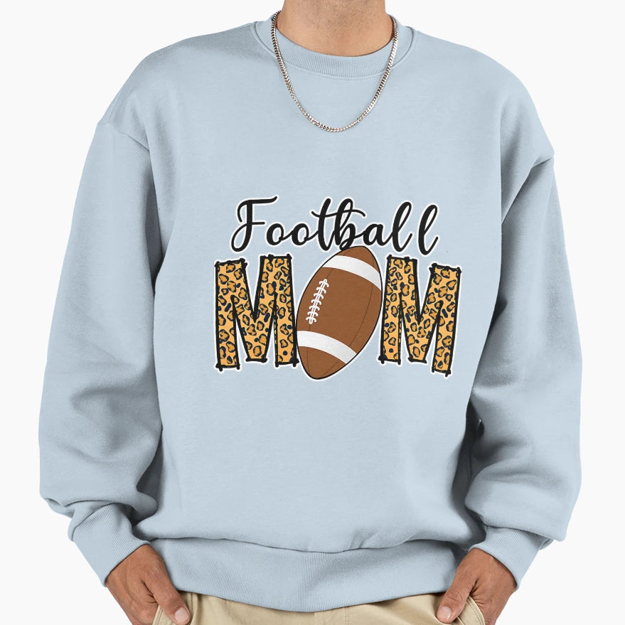 Football Mom Leopard Football Mom Sweatshirt - Fun Novelty Design Unisex - T-Shirt, Sweatshirt, Hoodie