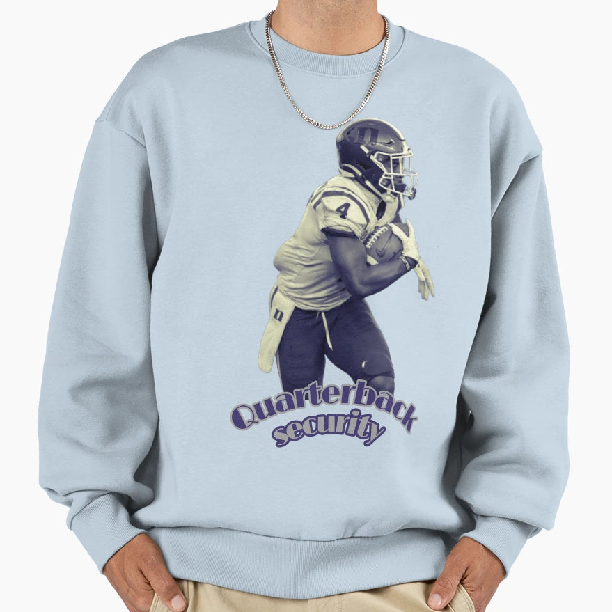 Quarterback Security Football Sweatshirt - Custom Art Print for Adults - T-Shirt, Sweatshirt, Hoodie