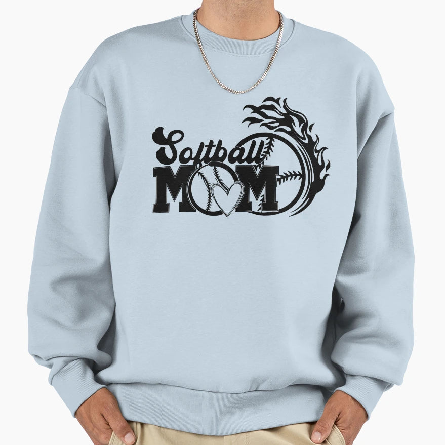 Softball Mom Sweatshirt - Novelty Apparel Men Women - T-Shirt, Sweatshirt, Hoodie