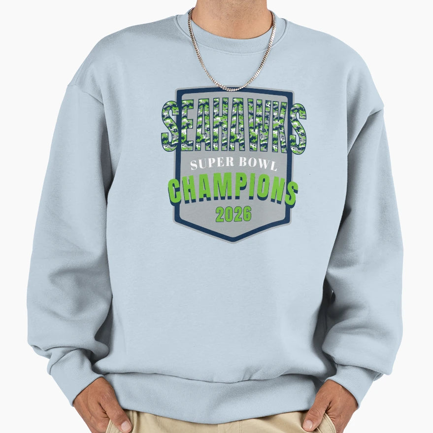 2026 Super Bowl Champs Seattle Sweatshirt - Casual Everyday Wear Men Women - T-Shirt, Sweatshirt, Hoodie