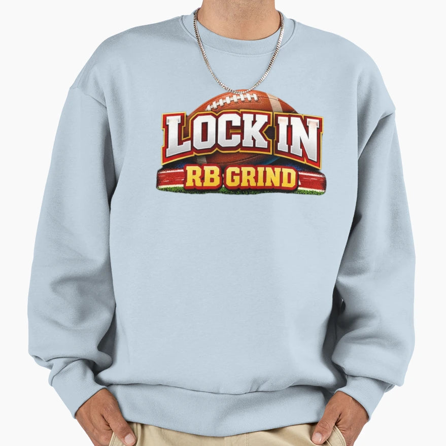 Lock Rb Grind Football Sweatshirt - Minimalist Print for Adults - T-Shirt, Sweatshirt, Hoodie