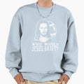 Who Would Jesus Draft Football Sweatshirt - Streetwear Style for Adults - T-Shirt, Sweatshirt, Hoodie