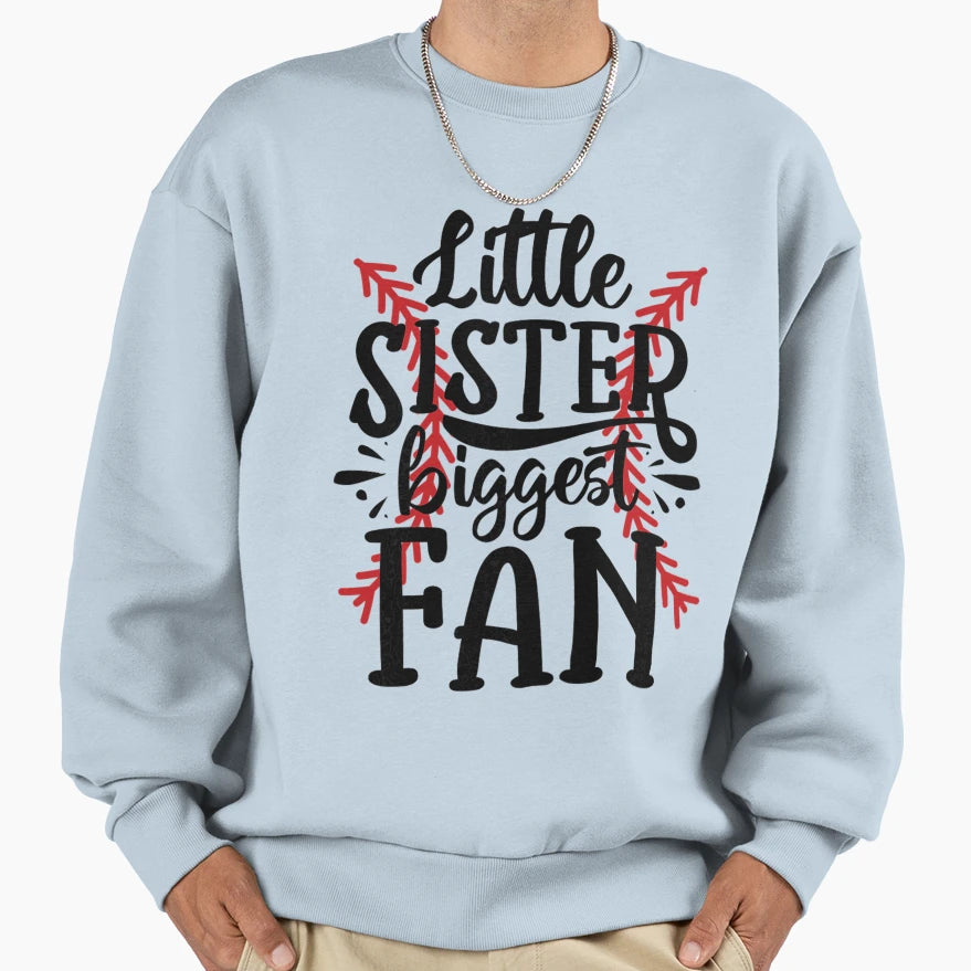 Baseball Sister Baseball Love Sweatshirt - Casual Everyday Wear Men Women - T-Shirt, Sweatshirt, Hoodie