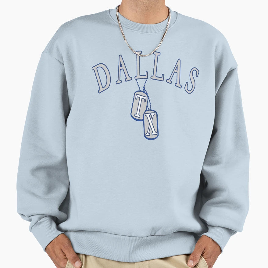 Dallas Tx Dog Tag T-Shirt - Novelty Apparel Men Women - T-Shirt, Sweatshirt, Hoodie