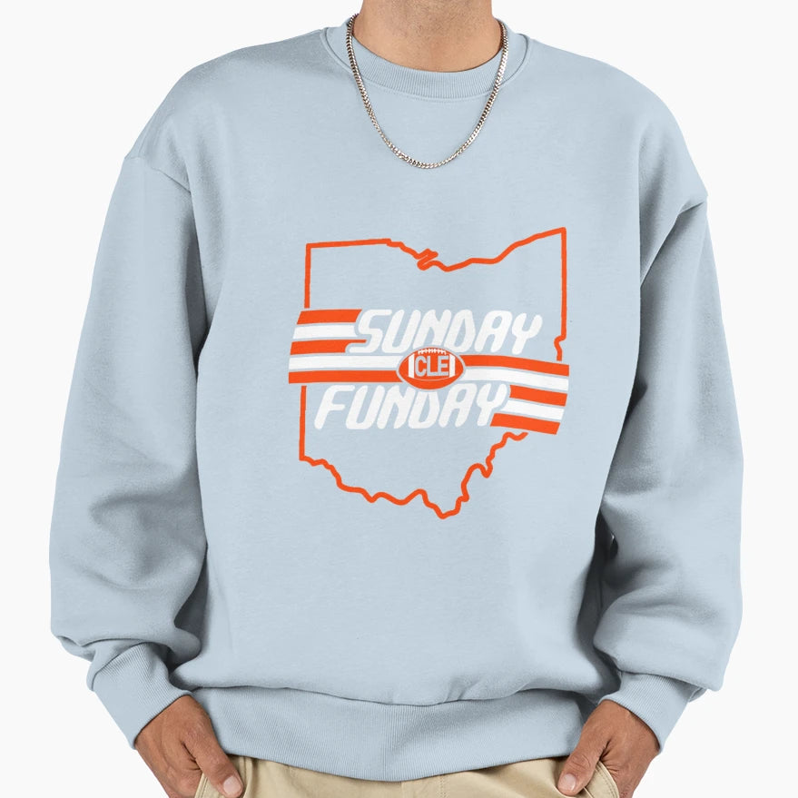 Cleveland Football Fan Sunday Fun Sweatshirt - Graphic Print for Adults - T-Shirt, Sweatshirt, Hoodie