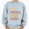 Fall Football Foliage Family Fall Sweatshirt - Minimalist Print for Adults - T-Shirt, Sweatshirt, Hoodie