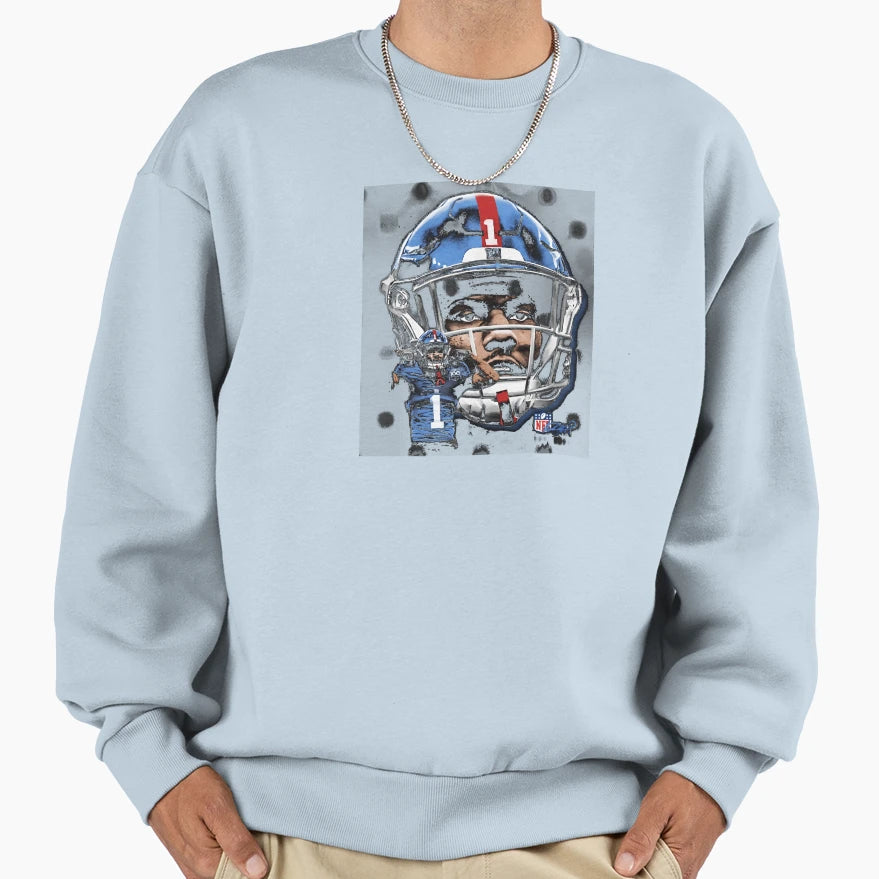 Malik Nabers Big Hemlet Sweatshirt - Streetwear Style Men Women - T-Shirt, Sweatshirt, Hoodie