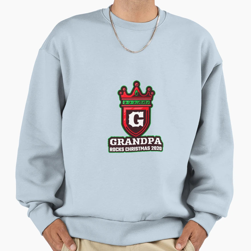 Grandpa Rocks 2020 Holiday Gifts Sweatshirt - Trendy Graphic Men Women - T-Shirt, Sweatshirt, Hoodie