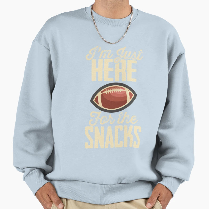 I Watch Football Snacks Sweatshirt - Aesthetic Graphic Men Women - T-Shirt, Sweatshirt, Hoodie
