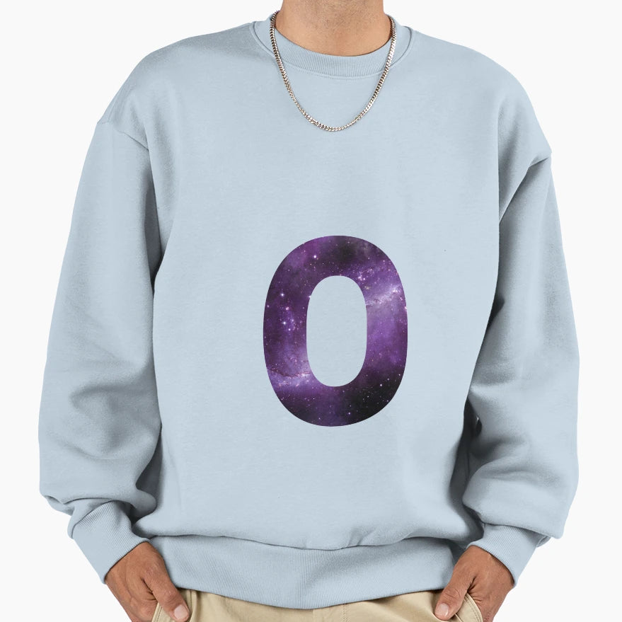 Letter O Galaxy Sweatshirt - Graphic Print Unisex - T-Shirt, Sweatshirt, Hoodie
