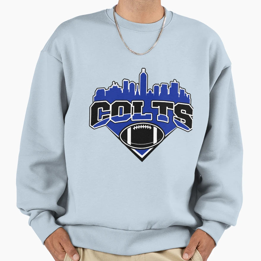 Art Indianapolis Colts Sweatshirt - Minimalist Print for Adults - T-Shirt, Sweatshirt, Hoodie