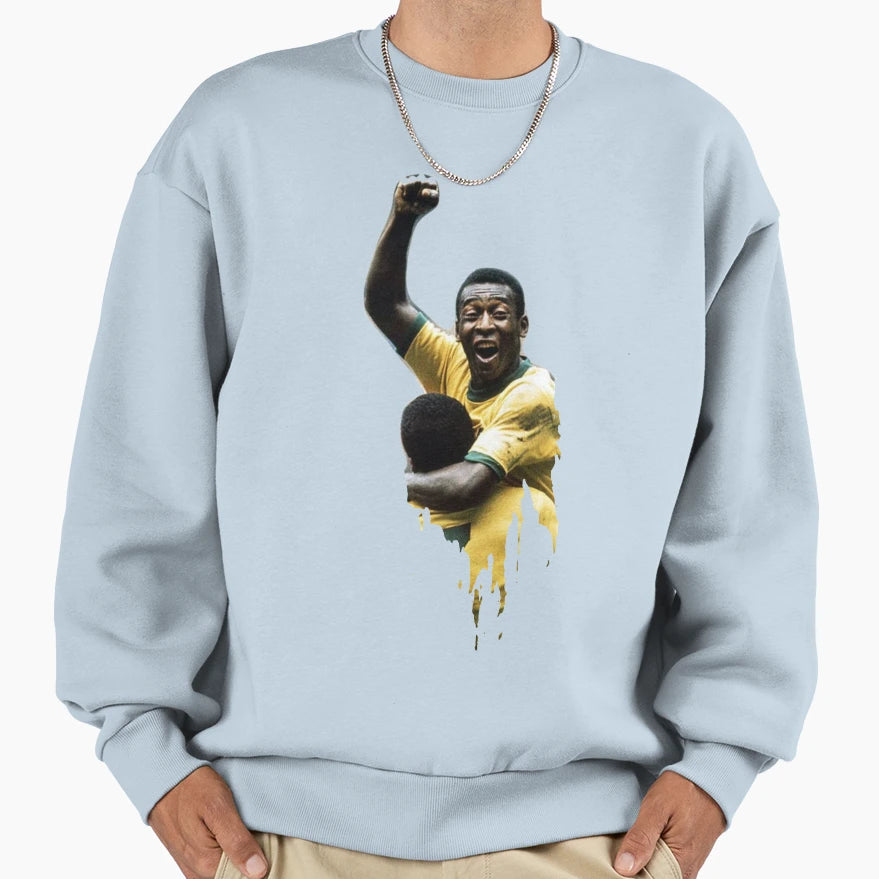Pele King Football Sweatshirt - Graphic Print Men Women - T-Shirt, Sweatshirt, Hoodie