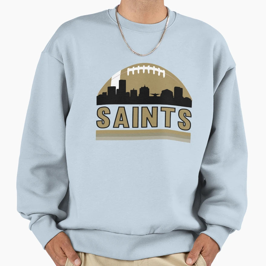 New Orleans Football Skyline Sweatshirt - Novelty Apparel Unisex - T-Shirt, Sweatshirt, Hoodie
