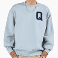 Navy Blue Letter Q Initial Monogram Sweatshirt - Graphic Print for Adults - T-Shirt, Sweatshirt, Hoodie