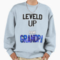 I Have Leveled Up To Grandpa Blue Sweatshirt - Custom Art Print Men Women - T-Shirt, Sweatshirt, Hoodie