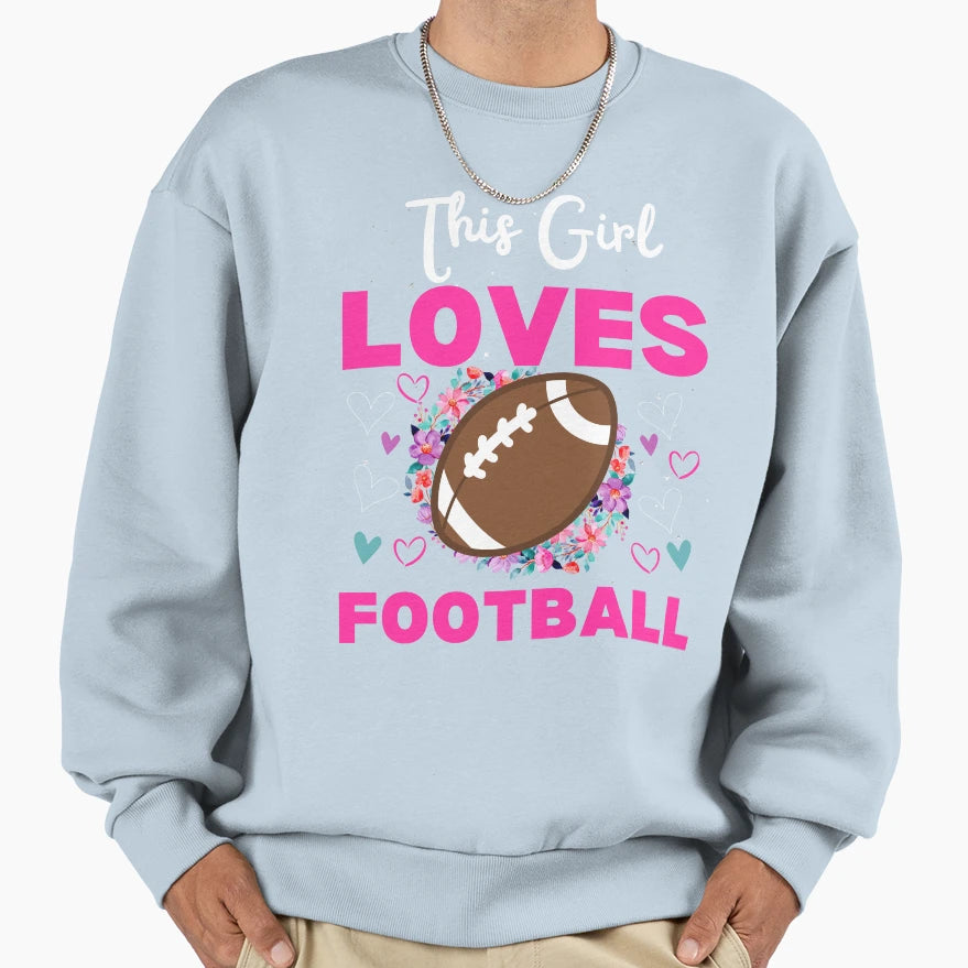 This Loves Football Womens Sweatshirt - Novelty Apparel Unisex - T-Shirt, Sweatshirt, Hoodie