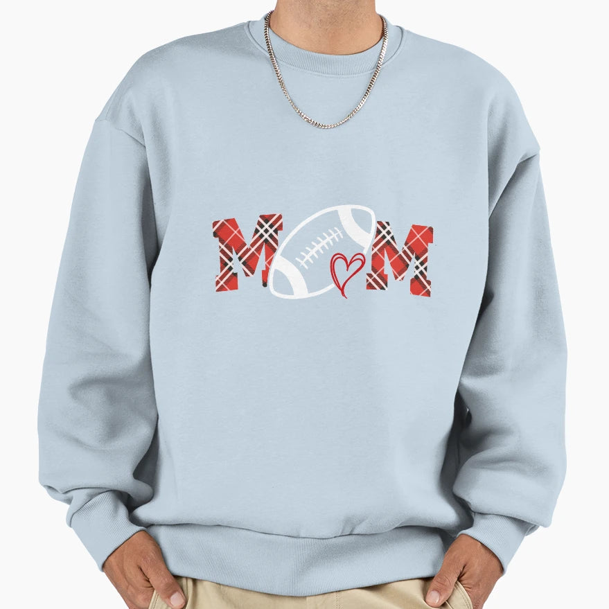 Football Mom Tartan Football Sweatshirt - Fun Novelty Design for Adults - T-Shirt, Sweatshirt, Hoodie