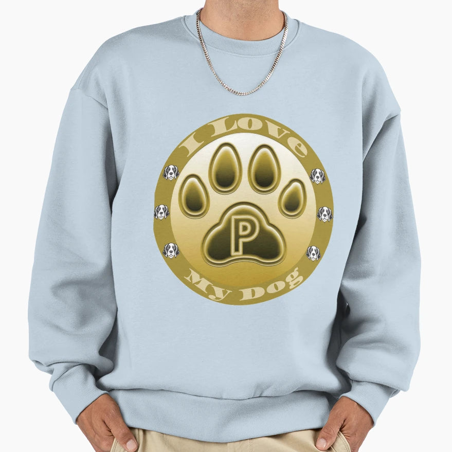 Love Dog P Sweatshirt - Novelty Apparel for Adults - T-Shirt, Sweatshirt, Hoodie