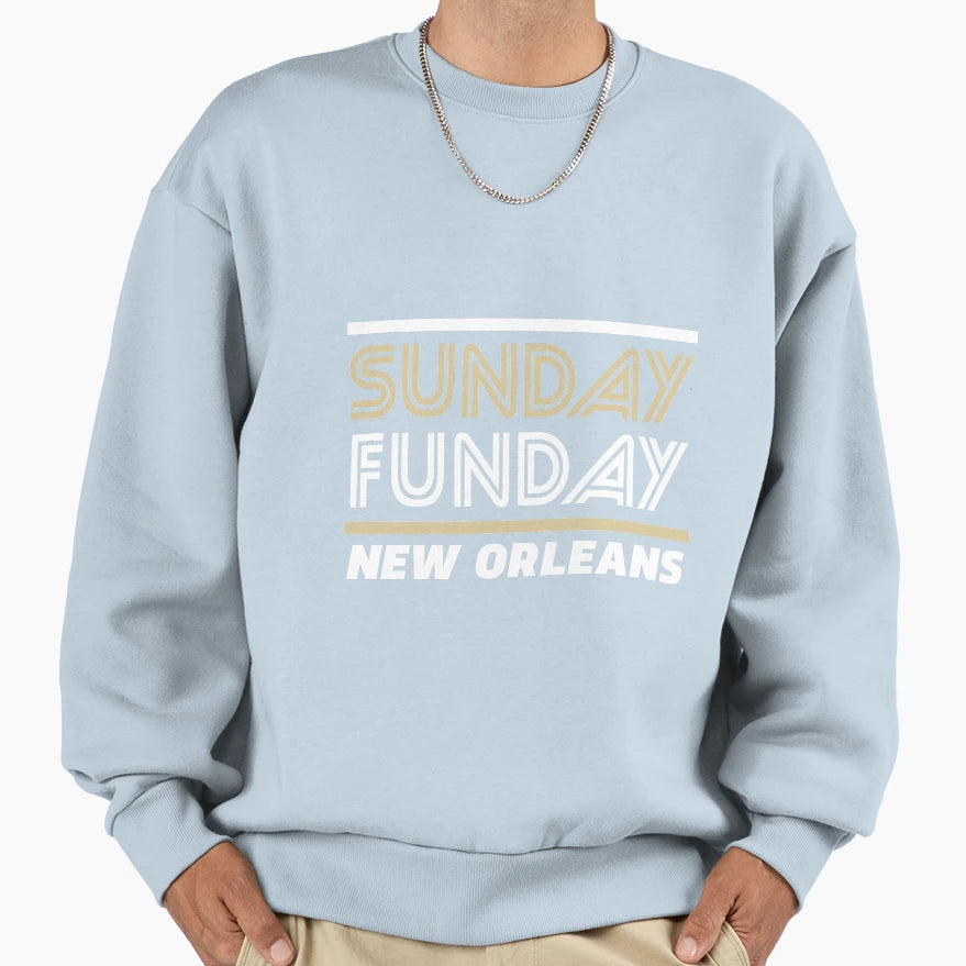 New Orleans Football Team Sunday Sweatshirt - Casual Everyday Wear Unisex - T-Shirt, Sweatshirt, Hoodie