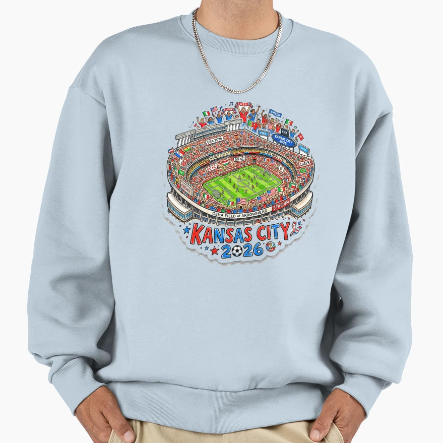 Kansas City 2026 Stadium Soccer Sweatshirt - Novelty Apparel Men Women - T-Shirt, Sweatshirt, Hoodie