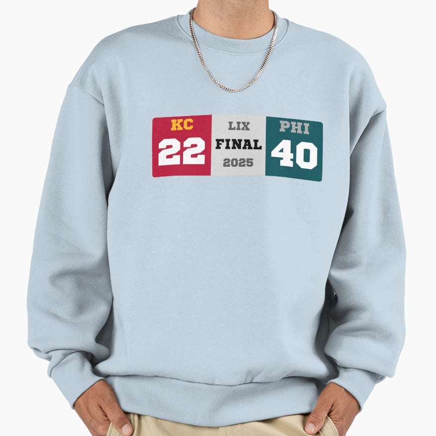 Super Bowl Score Sweatshirt - Minimalist Print for Adults - T-Shirt, Sweatshirt, Hoodie