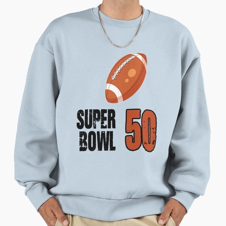 Super Bowl 50 Sweatshirt - Minimalist Print for Adults - T-Shirt, Sweatshirt, Hoodie