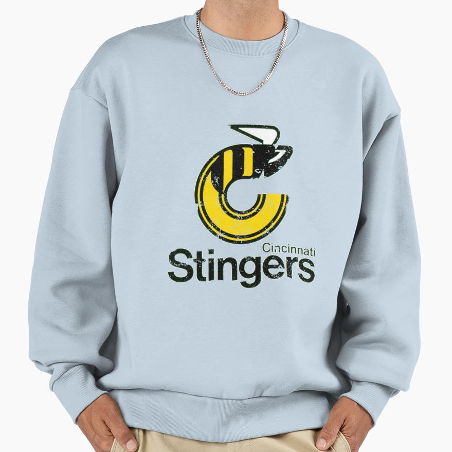 Cincinnati Stingers Sweatshirt - Novelty Apparel for Adults - T-Shirt, Sweatshirt, Hoodie