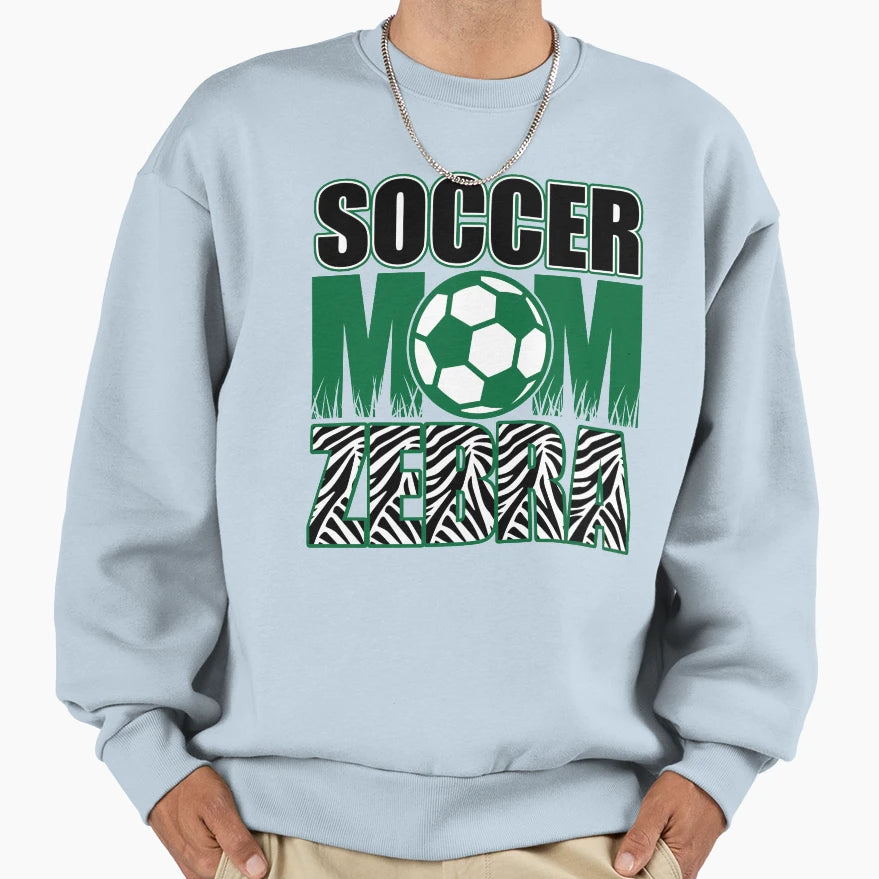Soccer Mom Zebra Animal Sweatshirt - Trendy Graphic Men Women - T-Shirt, Sweatshirt, Hoodie