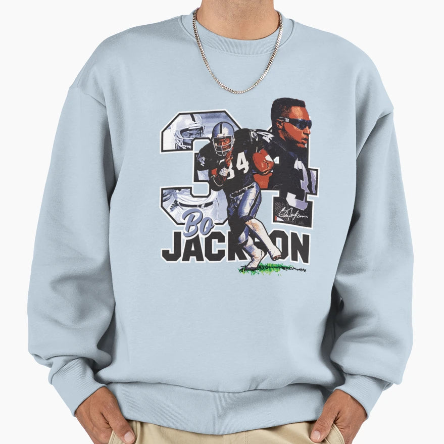 Bo Jackson Sweatshirt - Aesthetic Graphic for Adults - T-Shirt, Sweatshirt, Hoodie