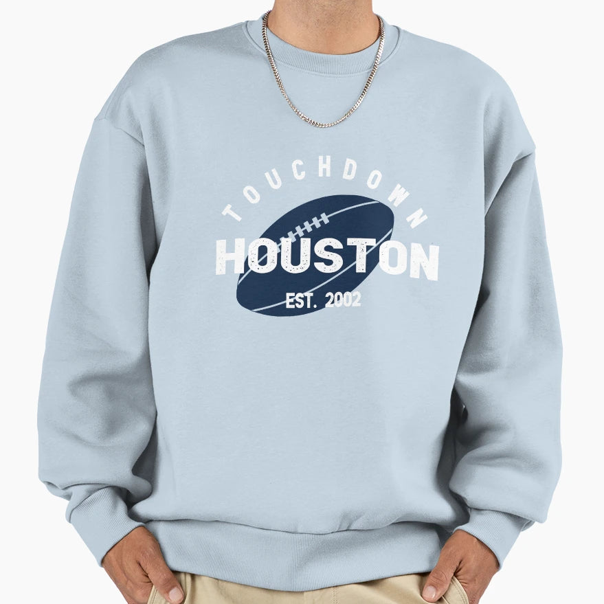 Houston Football Team Sweatshirt - Novelty Apparel Men Women - T-Shirt, Sweatshirt, Hoodie
