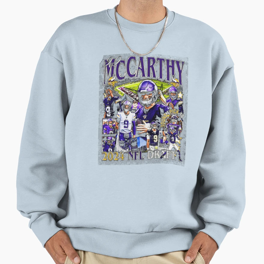 J J Mccarthy Bootleg Sweatshirt - Minimalist Print Unisex - T-Shirt, Sweatshirt, Hoodie
