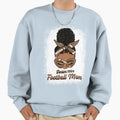 Afro Messy Bun Football Mom Funny T-Shirt - Trendy Graphic Men Women - T-Shirt, Sweatshirt, Hoodie