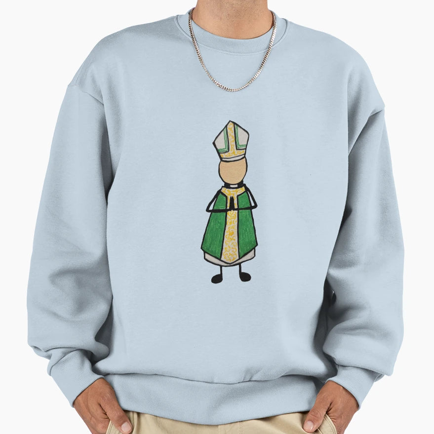 Bishop White Sweatshirt - Custom Art Print for Adults - T-Shirt, Sweatshirt, Hoodie