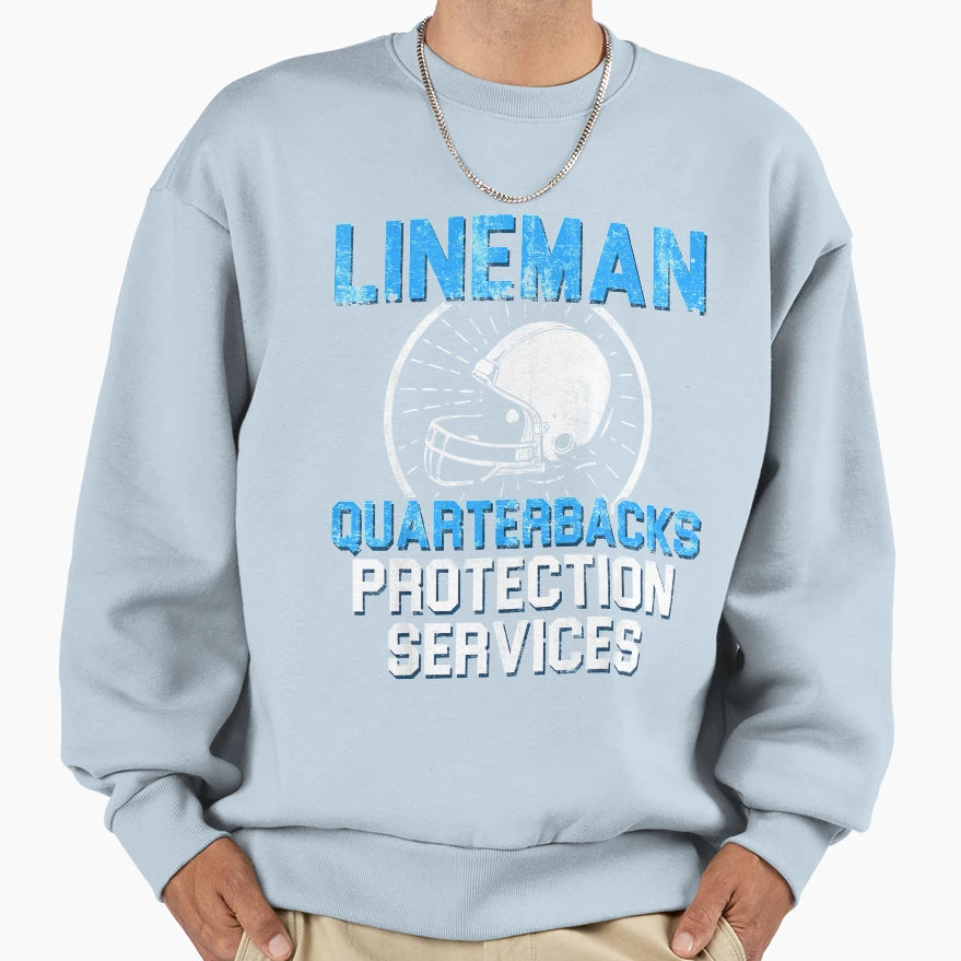 Lineman Protection Offensive Sweatshirt - Custom Art Print Men Women - T-Shirt, Sweatshirt, Hoodie