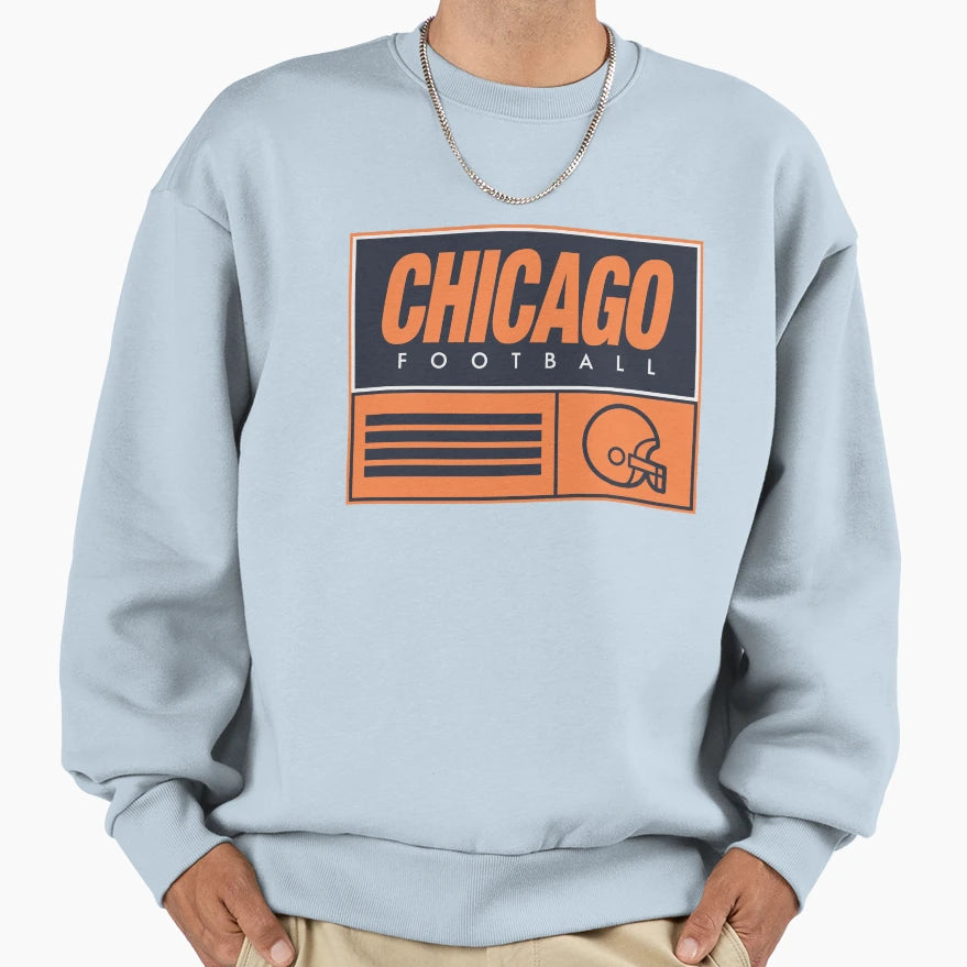 Chicago Football Sweatshirt - Trendy Graphic for Adults - T-Shirt, Sweatshirt, Hoodie