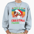This Is My Pajama Santa Football Sweatshirt - Novelty Apparel Unisex - T-Shirt, Sweatshirt, Hoodie