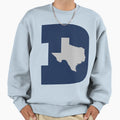 D Texas Blue Silver Sweatshirt - Fun Novelty Design for Adults - T-Shirt, Sweatshirt, Hoodie