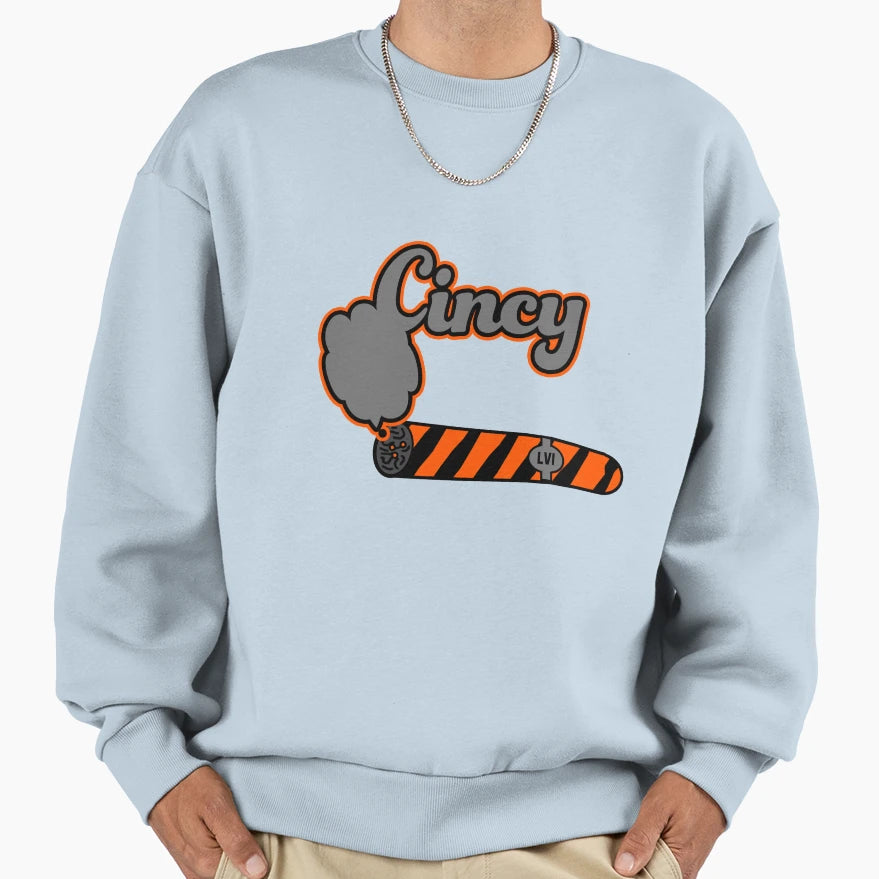 Cincy Big Game Smoke Sweatshirt - Novelty Apparel Unisex - T-Shirt, Sweatshirt, Hoodie