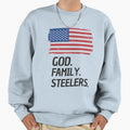 God Family Steelers Veterans Day Parade Sweatshirt - Graphic Print Unisex - T-Shirt, Sweatshirt, Hoodie
