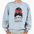 Auntie Aunt Life Soccer Football Messy Sweatshirt - Unique Graphic Unisex - T-Shirt, Sweatshirt, Hoodie