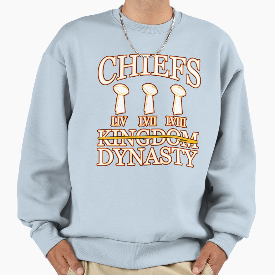 Chiefs Dynasty Sweatshirt - Novelty Apparel for Adults - T-Shirt, Sweatshirt, Hoodie